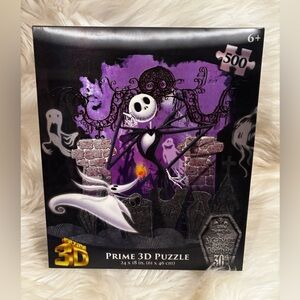 NEW! Prime 3D Puzzle Disney The Nightmare Before Christmas 500 Pieces 24”x18”